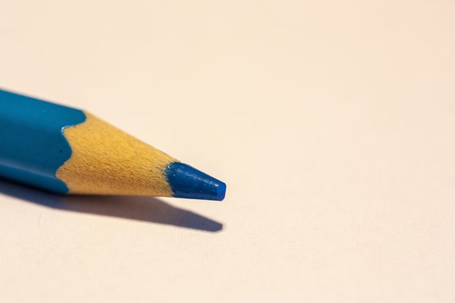 blue pencil